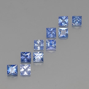 2.01 ct Blue Sapphire Stone, Natural Sapphire in Princess-Cut Shape for Sale