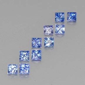 2.26 ct Blue Sapphire Stone, Natural Sapphire in Princess-Cut Shape for Sale