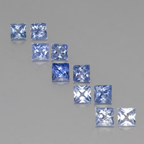 4.02 ct Blue Sapphire Gemstone, Sapphire Gem in Princess-Cut Shape for Sale.