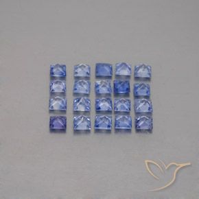 Sapphire Gemstones in 2.5 x 2.5 mm Size for Sale, Sapphire Stones in Pastel Blue Color