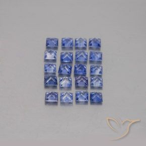 Sapphire Gemstones in 2.6 x 2.6 mm Size for Sale, Sapphire Stones in Medium Dark Blue Color