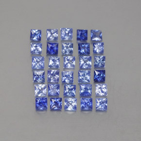 1.58 ct Blue Sapphire Stone, Natural Sapphire in Princess-Cut Shape for Sale