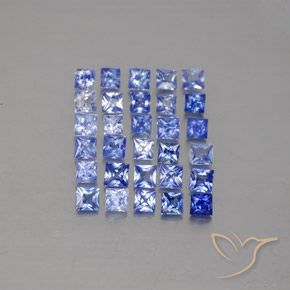 Pastel Blue Сапфир Камень - 0.1ct Огранка Принцесса (ID: 349222)