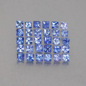 1.63 ct Blue Sapphire Stone, Natural Sapphire in Princess-Cut Shape for Sale