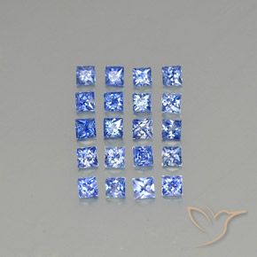 Medium Dark Blue Sapphire Gem - 0.1ct Princess-Cut (ID: 349422)
