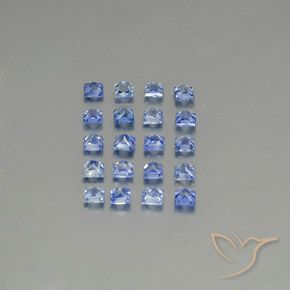 Sapphire Gemstones in 2.5 x 2.4 mm Size for Sale, Sapphire Stones in Medium Dark Blue Color