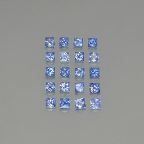 2.04 ctw Blue Sapphire Gemstones, Sapphire Gems in Princess-Cut Shape for Sale.