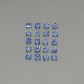 Sapphire Gemstones in 2.5 x 2.5 mm Size for Sale, Sapphire Stones in Baby Blue Color