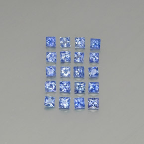 Medium Dark Blue Zaffiro Gem - 0.1ct Taglio Princess (ID: 349427)