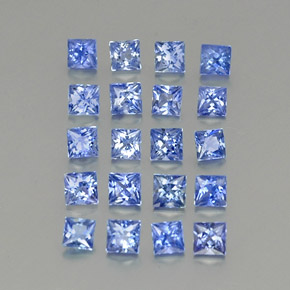 2.19 ctw Blue Sapphire Stones, Natural Sapphire in Princess-Cut Shape for Sale