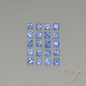 1.59 ct Blue Sapphire, 2.3 x 2.3 mm Princess Cut From Madagascar, Photo A