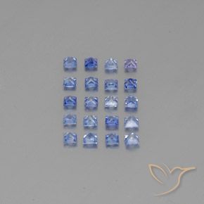 Sapphire Gemstones in 2.5 x 2.3 mm Size for Sale, Sapphire Stones in Medium Dark Blue Color