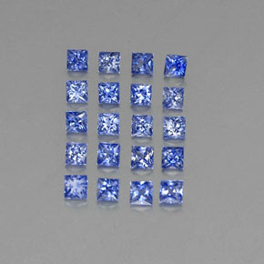 1.51 ct Blue Sapphire Stone, Natural Sapphire in Princess-Cut Shape for Sale