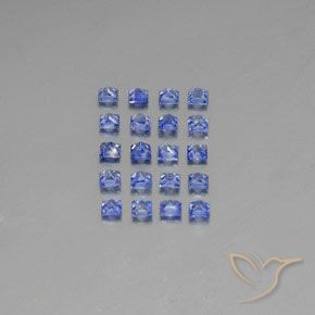 Sapphire Gemstones in 2.4 x 2.3 mm Size for Sale, Sapphire Stones in Medium Dark Blue Color