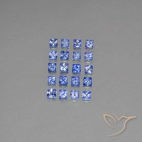 Medium Dark Blue Saphir Edelstein - 0.1ct Prinzess-Schliff (ID: 349445)