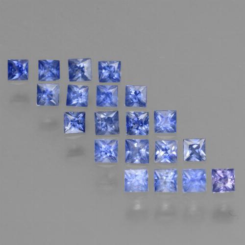 Pastel Blue Saphir Edelstein - 0.1ct Prinzess-Schliff (ID: 349448)