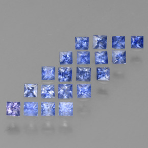 1.21 ctw Blue Sapphire Stones, Natural Sapphire in Princess-Cut Shape for Sale