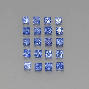 1.58 ct Blue Sapphire Stone, Natural Sapphire in Princess-Cut Shape for Sale