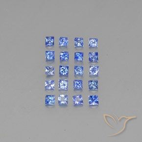 2.3 ct Loose Blue Sapphire, 2.7 x 2.5 mm Princess Cut From Madagascar, Photo A