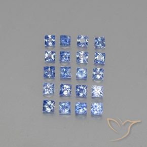 Medium Dark Blue Saphir Edelstein - 0.2ct Prinzess-Schliff (ID: 349510)