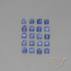 Sapphire Gemstones in 2.6 x 2.5 mm Size for Sale, Sapphire Stones in Medium Dark Blue Color