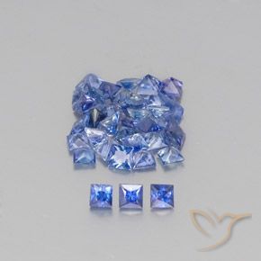 Medium Dark Blue Saphir Edelstein - 0.1ct Prinzess-Schliff (ID: 349515)