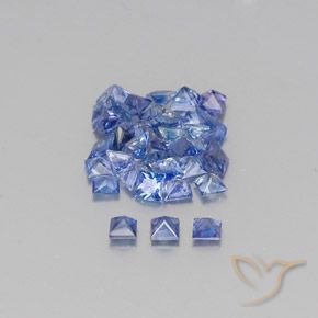 Sapphire Gemstones in 2.6 x 2.5 mm Size for Sale, Sapphire Stones in Medium Dark Blue Color