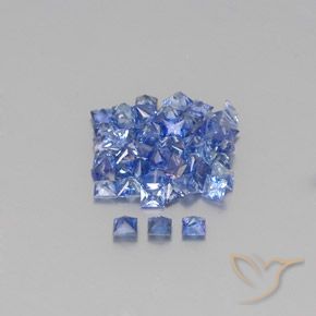 Sapphire Gemstones in 2.1 x 2 mm Size for Sale, Sapphire Stones in Medium Dark Blue Color