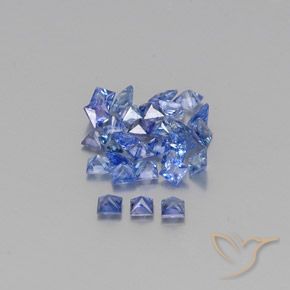 Sapphire Gemstones in 2.1 x 2.1 mm Size for Sale, Sapphire Stones in Medium Dark Blue Color