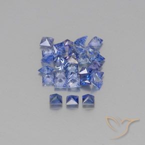 Sapphire Gemstones in 2.3 x 2.3 mm Size for Sale, Sapphire Stones in Pastel Blue Color