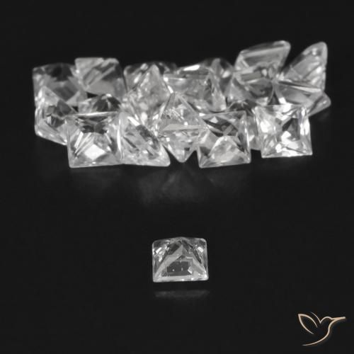 Sapphire Gemstones in 2.2 x 2.2 mm Size for Sale, Sapphire Stones in White Color