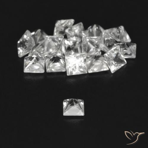 Sapphire Gemstones in 2.3 x 2.3 mm Size for Sale, Sapphire Stones in White Color
