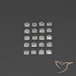 Sapphire Gemstones in 2.2 x 2.2 mm Size for Sale, Sapphire Stones in Clear White Color