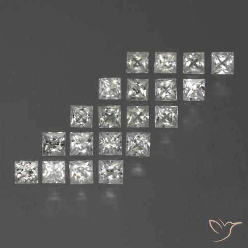 1.70ctw Natural Warm White Sapphire, Square, VVS-VS