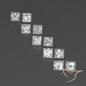 1.39 ct Loose White Sapphire, 2.7 x 2.7 mm Princess Cut From Madagascar, Photo A