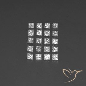 1.66 ct Loose White Sapphire, 2.2 x 2.2 mm Princess Cut From Madagascar, Photo A