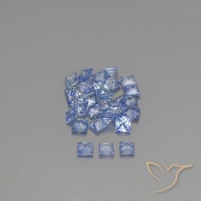Sapphire Gemstones in 2.3 x 2.2 mm Size for Sale, Sapphire Stones in Light Blue Color
