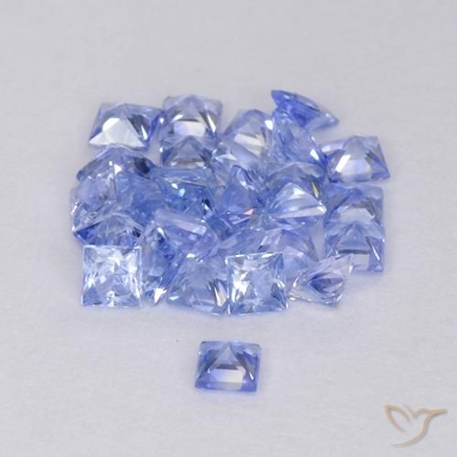 Sapphire Gemstones in 2 x 2 mm (calibrated) Size for Sale, Sapphire Stones in Light Blue Color