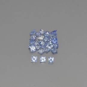 1.21 ctw Blue Sapphire Gemstones, Sapphire Gems in Princess-Cut Shape for Sale.