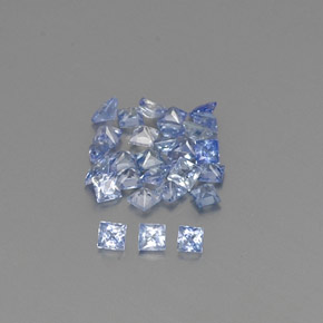 1.21 ctw Blue Sapphire Stones, Natural Sapphire in Princess-Cut Shape for Sale