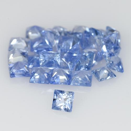 1.38 ctw Blue Sapphire Stones, Natural Sapphire in Princess-Cut Shape for Sale