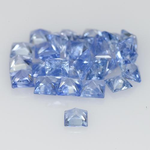 Sapphire Gemstones in 1.9 x 1.8 mm Size for Sale, Sapphire Stones in Pastel Blue Color