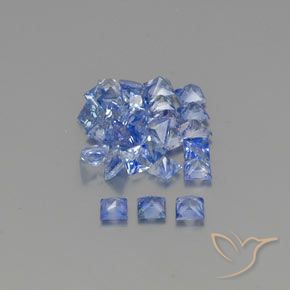 Sapphire Gemstones in 2.2 x 2.2 mm Size for Sale, Sapphire Stones in Medium Dark Blue Color