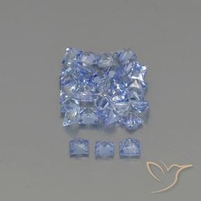 Sapphire Gemstones in 2.2 x 2.2 mm Size for Sale, Sapphire Stones in Light Blue Color