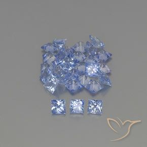 Pastel Blue Saphir Edelstein - 0.1ct Prinzess-Schliff (ID: 349842)