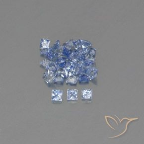 2.70ctw Natural Pastel Blue Sapphire, Square, VVS-VS