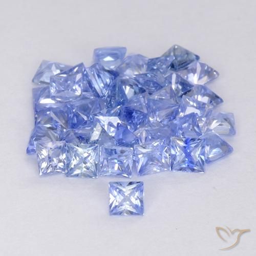 2.22ctw Natural Light Blue Sapphire, Square, VVS-VS