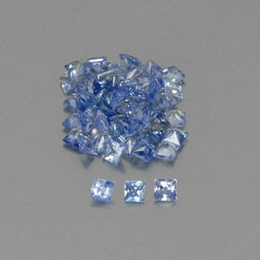 2.27 ct Blue Sapphire Stone, Natural Sapphire in Princess-Cut Shape for Sale