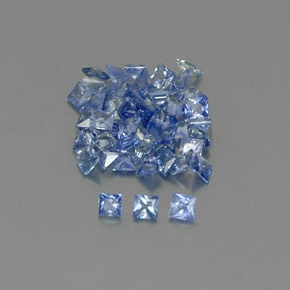 2.00 ct Blue Sapphire Stone, Natural Sapphire in Princess-Cut Shape for Sale