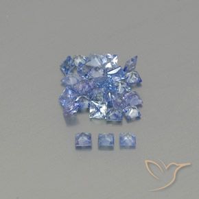 Sapphire Gemstones in 2.3 x 2.2 mm Size for Sale, Sapphire Stones in Pastel Blue Color